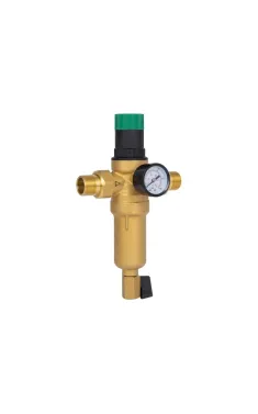 Самопромивний фільтр для гарячої води Thermo Alliance Forte 3/4″ ЗЗ з редуктором тиску та манометром