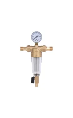 Самопромивний фільтр тонкого очищення Thermo Alliance Standart 1/2″ з манометром і пластиковою колбою