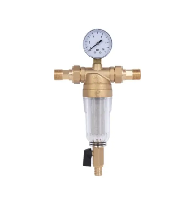 Самопромивний фільтр тонкого очищення Thermo Alliance Standart 1/2″ з манометром і пластиковою колбою