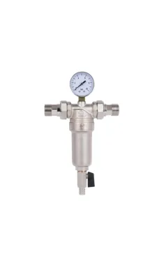 Самопромивний фільтр тонкого очищення Thermo Alliance Standart 3/4″ ЗЗ з манометром, нікельований
