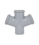 Крестовина канализационная Ostendorf-OSMA HT-System PLUS d75/75/75/75×67°, PP-H — фото 4