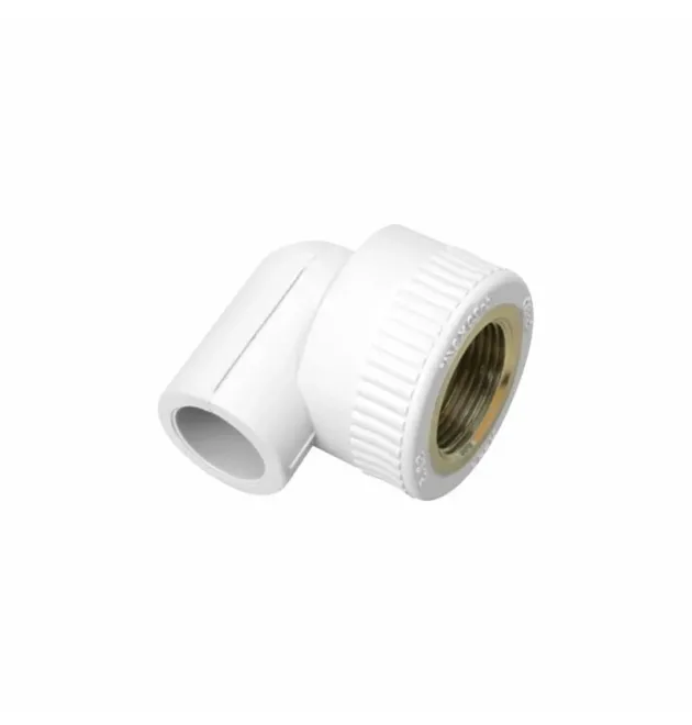 Кутник поліпропіленовий PPR 90° 25×1/2″ із внутрішньою різьбою, білий Blue Ocean