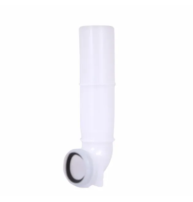 Кутова трубка змиву Qtap 82×74×262 мм White для інсталяції Standard