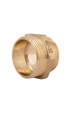 Латунний ніпель редукційний SD Plus 1 1/2″ х 1 1/4″, жовтий
