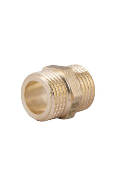 Латунний ніпель рівнопрохідний SD Plus 1/2″ х 1/2″, жовтий