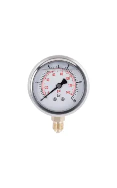 Манометр гліцериновий Thermo Alliance Forte d63 мм, 1/4″З, нижнє підключення, 0–10 бар, латунь