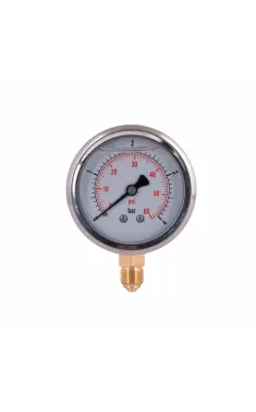 Манометр гліцериновий Thermo Alliance Forte d63 мм, 1/4″З, нижнє підключення, 0–4 бар, латунь