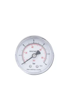 Манометр Thermo Alliance Standart d50 мм, 1/4″З із заднім підключенням, латунь, 0–6 бар