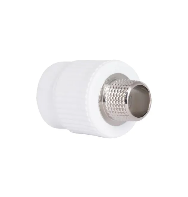 Муфта PPR Blue Ocean 25×1/2″ с наружной резьбой, белая, для полипропиленовых труб