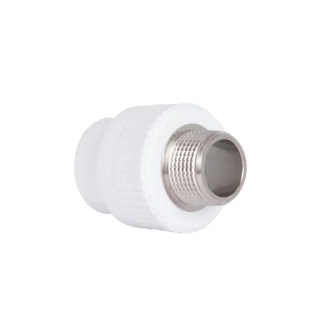 Муфта PPR Blue Ocean 25×3/4″ с наружной резьбой, белая, для полипропиленовых труб