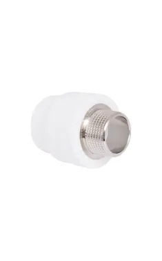 Муфта PPR Blue Ocean 32×1″ із зовнішньою різьбою, біла, для поліпропіленових труб