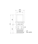 Муфта пресс-фитинг ICMA 16x1/2″, латунная, никелированная — фото 2
