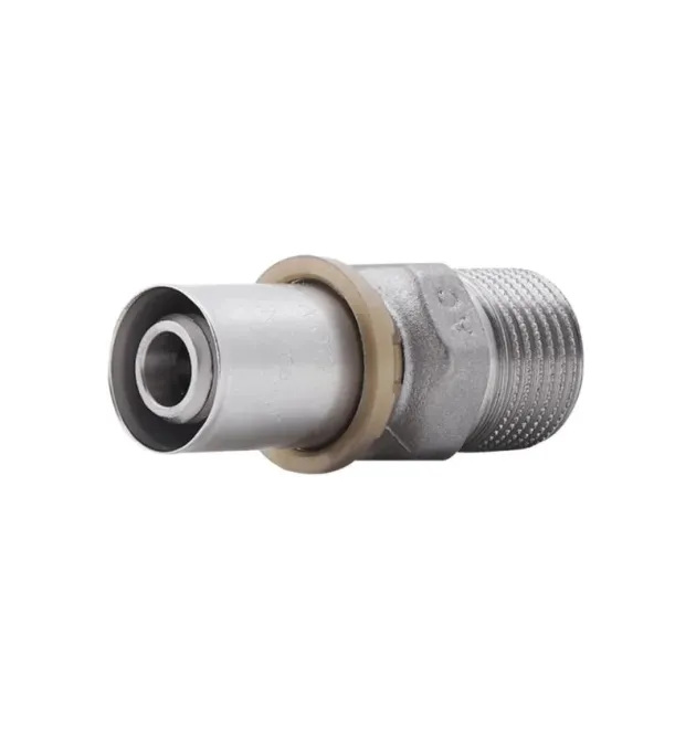 Муфта пресс-фитинг ICMA 16x1/2″, латунная, никелированная