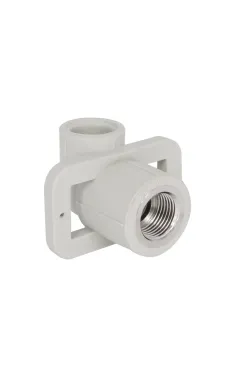Настінний кутник PPR Blue Ocean 90° 20 мм × 1/2″ ВР з кріпленням для гіпсокартону