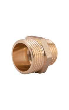 Ніпель латунний перехідний SD Plus 1/2″ x 3/4″ із зовнішньою різьбою