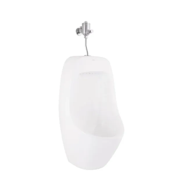 Qtap Crow Писсуар подвесной 360x285x675 мм, White с краном-дозатором, верхний подвод, задний выход QT0588112HW
