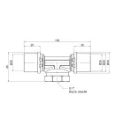 Пресс-фитинг тройник редукционный ICMA 408, 26 х 1