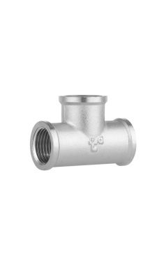 Трійник латунний SD Forte 1/2″ ВВ, нікельований, рівнопрохідний