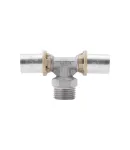 Тройник пресс-фитинг ICMA 16x1/2″x16, латунный, никелированный — фото 3
