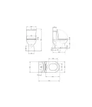 Унітаз-моноблок підлоговий Kolibri Ultra Quiet 690x360x790 мм, White, з сидінням Slim Duroplast/ Soft-close/ Quick — фото 2