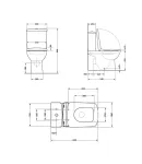 Унітаз підлоговий Crow Rimless 640×360×835 мм, White, з сидінням Slim Duroplast/ Soft-close/ Quick Release — фото 2