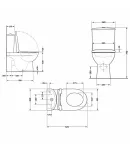 Унітаз підлоговий Evia Ultra Quiet 630×350×795 мм, White, з сидінням Slim Duroplast / Soft-close / Quick Release — фото 2