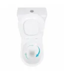 Унітаз підлоговий Evia Ultra Quiet 630×350×795 мм, White, з сидінням Slim Duroplast / Soft-close / Quick Release — фото 6