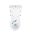 Унітаз підлоговий Jay Eco Ultra Quiet 640x360x835 мм, White, з сидінням Slim Duroplast/ Soft-close/ Quick Release — фото 6