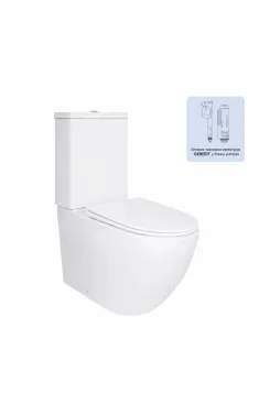 Qtap Jay Унитаз напольный Ultra Quiet 640×360×835 мм, White, с сиденьем Slim Duroplast / Soft-close / Quick Release QT07222175TW