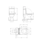 Унітаз підлоговий Kalao Rimless 660×360×820 мм, White, з сидінням Slim Duroplast/ Soft-close/ Quick Release — фото 2