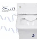 Унітаз підлоговий Kalao Rimless 660×360×820 мм, White, з сидінням Slim Duroplast/ Soft-close/ Quick Release — фото 5