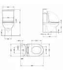 Унітаз підлоговий Leo Ultra Quiet 620×355×790 мм, White, з сидінням Slim Duroplast / Soft-close / Quick Release — фото 2