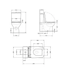 Унітаз підлоговий Nando Rimless 620×345×800 мм, White, з сидінням Slim Duroplast/ Soft-close/ Quick Release — фото 2