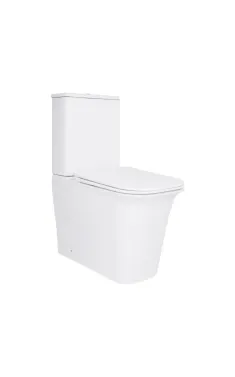 Qtap Nando Унитаз напольный Rimless 620×345×800 мм, White, с сиденьем Slim Duroplast / Soft-close / Quick Release QT12221222AW