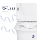 Унітаз підлоговий Nando Rimless 620×345×800 мм, White, з сидінням Slim Duroplast/ Soft-close/ Quick Release — фото 5