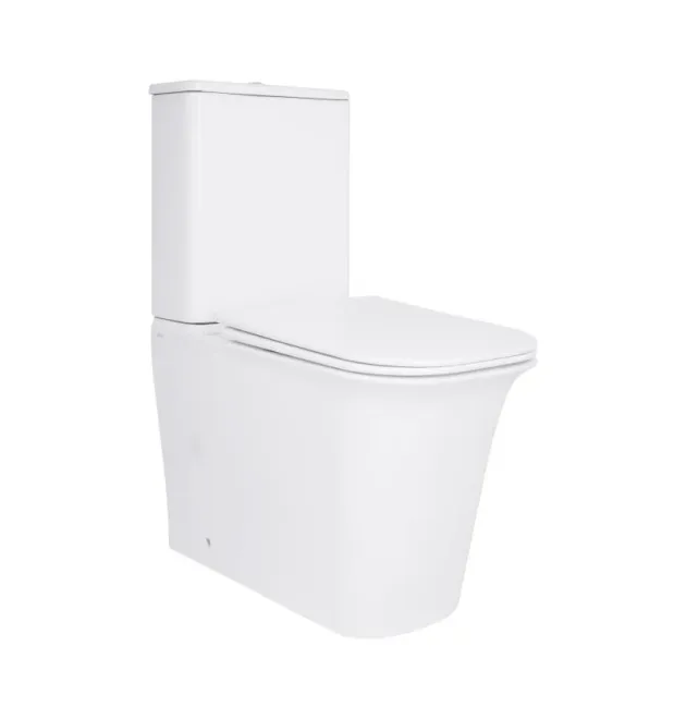 Унітаз підлоговий Nando Rimless 620×345×800 мм, White, з сидінням Slim Duroplast/ Soft-close/ Quick Release QT12221222AW Qtap