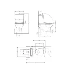 Qtap Presto Quadro Унитаз напольный Rimless 650×340×790 мм, White, с сиденьем Slim Duroplast / Soft-close / Quick — фото 2