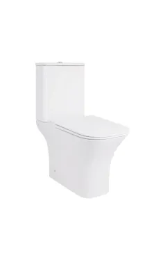Qtap Presto Quadro Унитаз напольный Rimless 650×340×790 мм, White, с сиденьем Slim Duroplast / Soft-close / Quick Release QT24221215AW