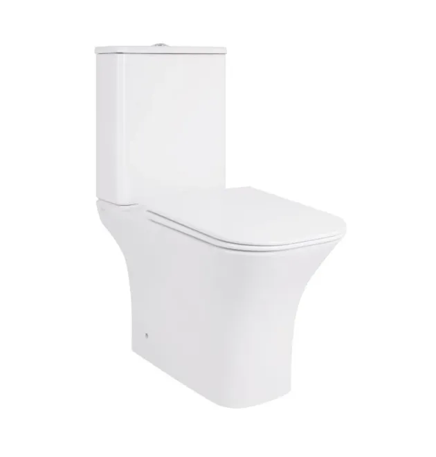 Qtap Presto Quadro Унитаз напольный Rimless 650×340×790 мм, White, с сиденьем Slim Duroplast / Soft-close / Quick Release