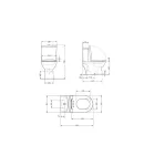 Унітаз підлоговий Presto Rimless 650×340×790 мм, White, з сидінням Slim Duroplast/ Soft-close/ Quick Release — фото 2