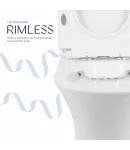 Унітаз підлоговий Presto Rimless 650×340×790 мм, White, з сидінням Slim Duroplast/ Soft-close/ Quick Release — фото 5