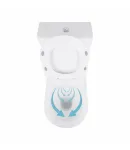 Унітаз підлоговий Presto Rimless 650×340×790 мм, White, з сидінням Slim Duroplast/ Soft-close/ Quick Release — фото 6
