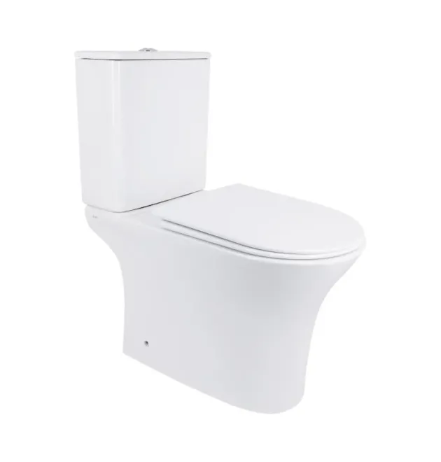 Унітаз підлоговий Presto Rimless 650×340×790 мм, White, з сидінням Slim Duroplast/ Soft-close/ Quick Release QT24221217AW