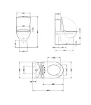 Унітаз підлоговий Robin New Ultra Quiet 660x360x855 мм, White, з сидінням Slim Duroplast/ Soft-close/ Quick Release — фото 2
