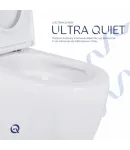 Унітаз підлоговий Robin New Ultra Quiet 660x360x855 мм, White, з сидінням Slim Duroplast/ Soft-close/ Quick Release — фото 5