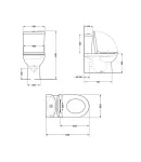 Унітаз підлоговий Robin Ultra Quiet 610×360×835 мм, White, з сидінням Slim Duroplast/ Soft-close/ Quick Release — фото 2