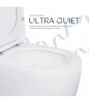 Унітаз підлоговий Robin Ultra Quiet 610×360×835 мм, White, з сидінням Slim Duroplast/ Soft-close/ Quick Release — фото 5