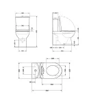 Qtap Robin Унитаз напольный Ultra Quiet 660×360×855 мм, Matt Black, с сиденьем Slim Duroplast / Soft-close / Quick — фото 2
