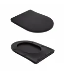 Qtap Robin Унитаз напольный Ultra Quiet 660×360×855 мм, Matt Black, с сиденьем Slim Duroplast / Soft-close / Quick — фото 8