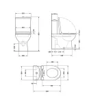 Унітаз підлоговий Scorpio Ultra Quiet 660x360x855 мм, Matt Black, з сидінням Slim Duroplast/ Soft-close/ Quick — фото 2